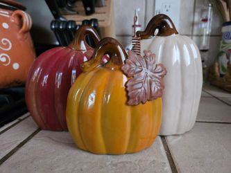 Ceramic Pumpkins Set