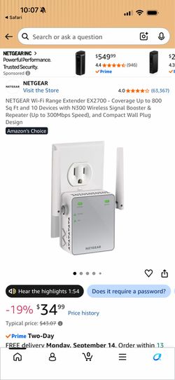 Netgear WiFi range extender