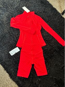 red polka dot set $100