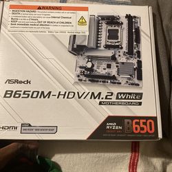 B650 motherboard all white never used