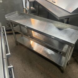 Table With Shelves Perfect For Restaurant