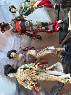Vintage Japanese Geisha Dolls Set of 4