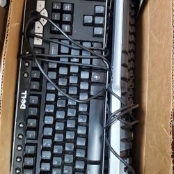 Computer Mouse: 10 Dell Used Wired Keyboards And 10 Mice Totally For