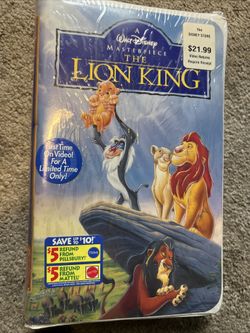 The Lion King Masterpiece Collection Sealed VHS, proof of purchase