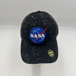NEW Nasa Glows in The Dark Logo Hat Cap Unisex Snapback Black Color 