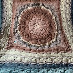 Beautiful Mandala Blanket Crocheted By Myself