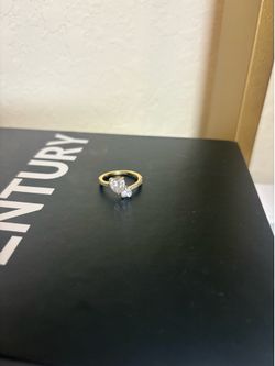 Pandora Double Heart Ring, 14k gold, size 8.5