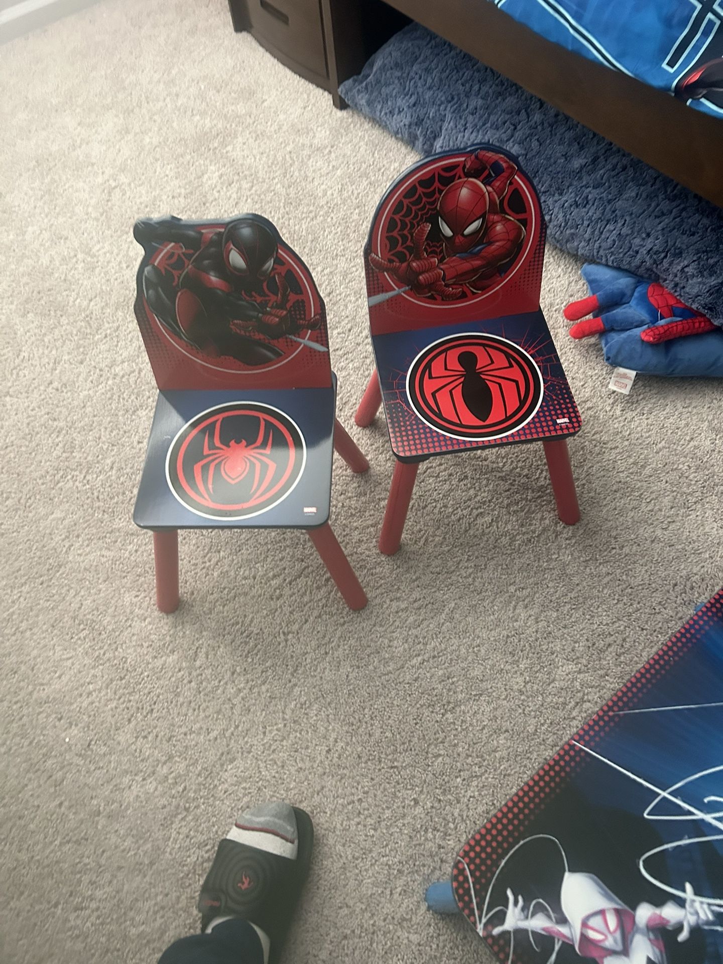 Toddler Spider Man Table And 2chair Set