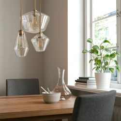 modern pendant light 💡 champagne gold, 3-light, giant, complete, like new