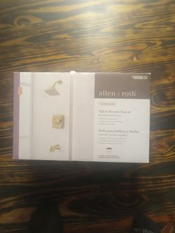 Allen Roth Brushed Gold Shower Faucet Set
