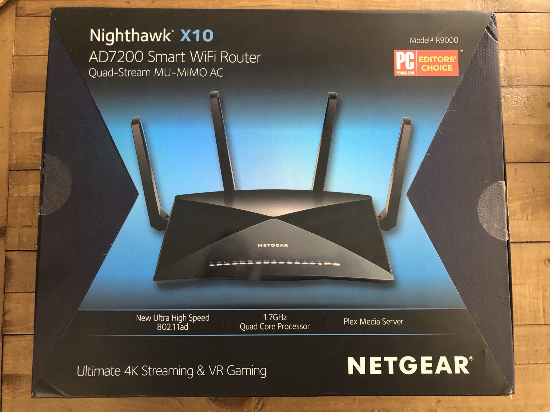 NETGEAR Nighthawk X10 R9000 Quad Core Router Open Box With Top Protective Wrap