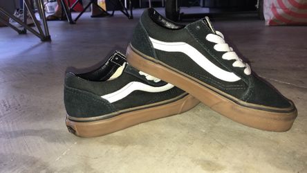 Black Old Skool Rubber Sole Vans Kids size 1.0