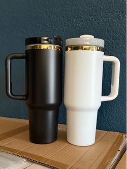 Gold Plated Black and White Tumblers Bulk for Engraving