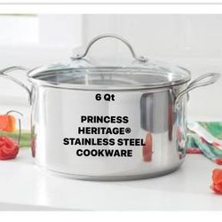 PRINCESS HERITAGE® STAINLESS STEEL COOKWARE Classic 6-Qt. Dutch Oven