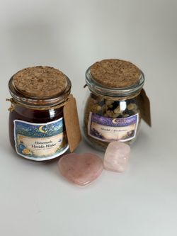Spiritual Protection & Self-Love Bundle – Florida Water, Protection Jar & Rose Quartz