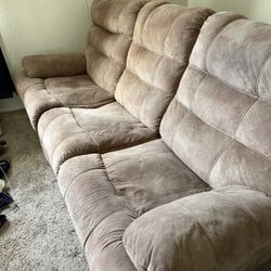 3 Section, 2 Recliner Couch