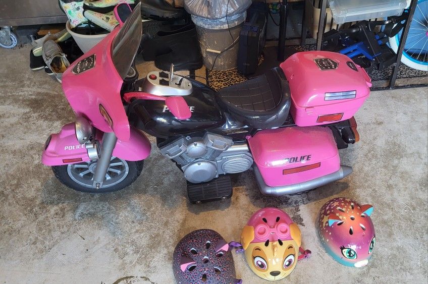 Pink Kids Motorcyle 12v Motorized Ride On