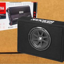 Kicker C10 Bass System 10" Comp Ported Box Boss Mono Power Amplifier Package TC10 🚨 Payment Options Available 🚨 No Credit Needed 🚨 