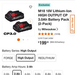 Milwaukee 18v Battery 