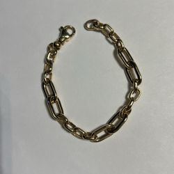 14k Gold Paperclip Mix Link Bracelet 