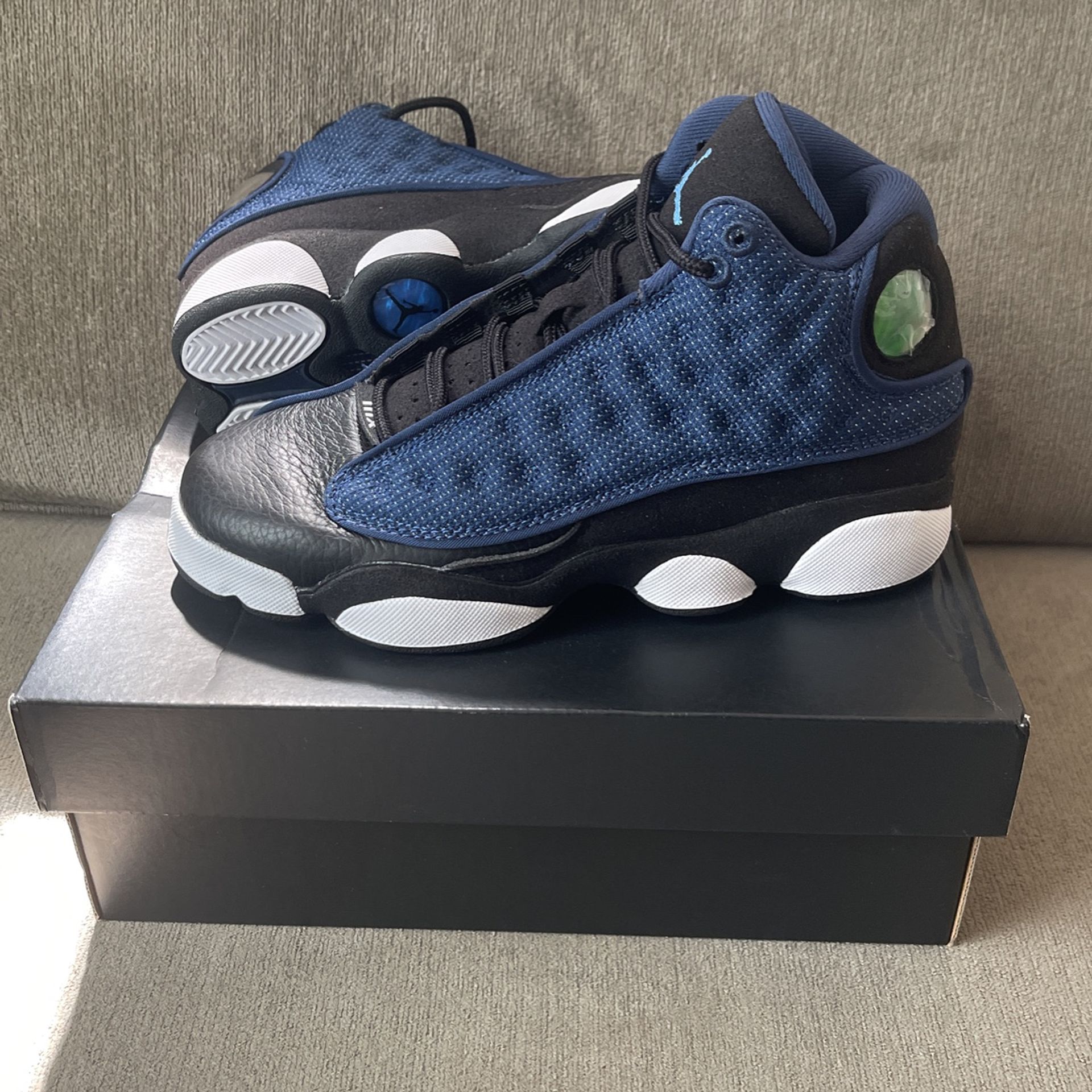 Nike Air Jordan 13 Retro GS Brave Blue Navy Shoes 884129 400 Size 4Y