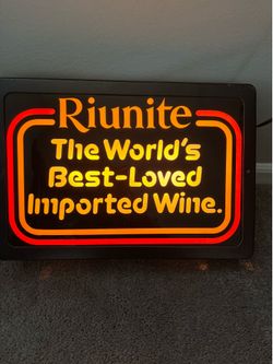 Vintage Bar light RIUNITI WINE 16x10x4" works great nice condition