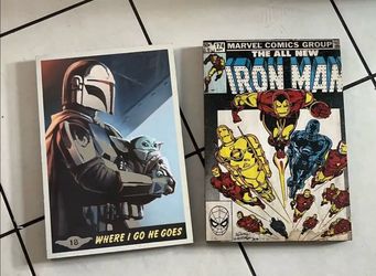 Iron Man Comic and Mandalorian Pictures
