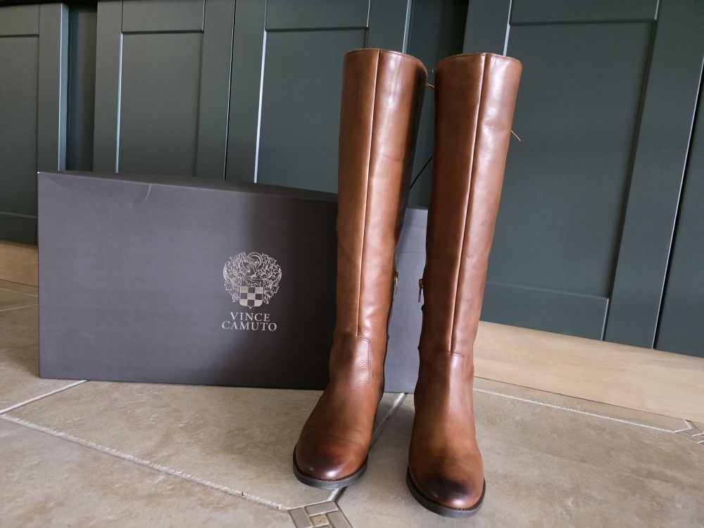 Brown Leather Riding Boots 