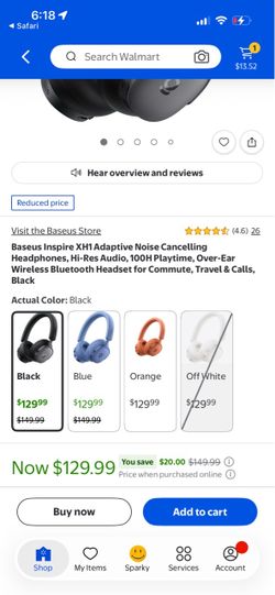 Baseus Inspire XH1 Noise Cancelling Headphones Black