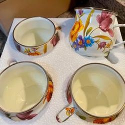 Mackenzie Childs White Flower Market mugs - new!