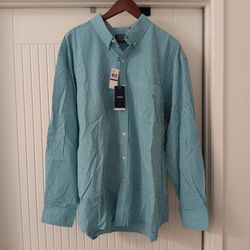 XXL Izod Men's Long Sleeve Button-Up Shirt