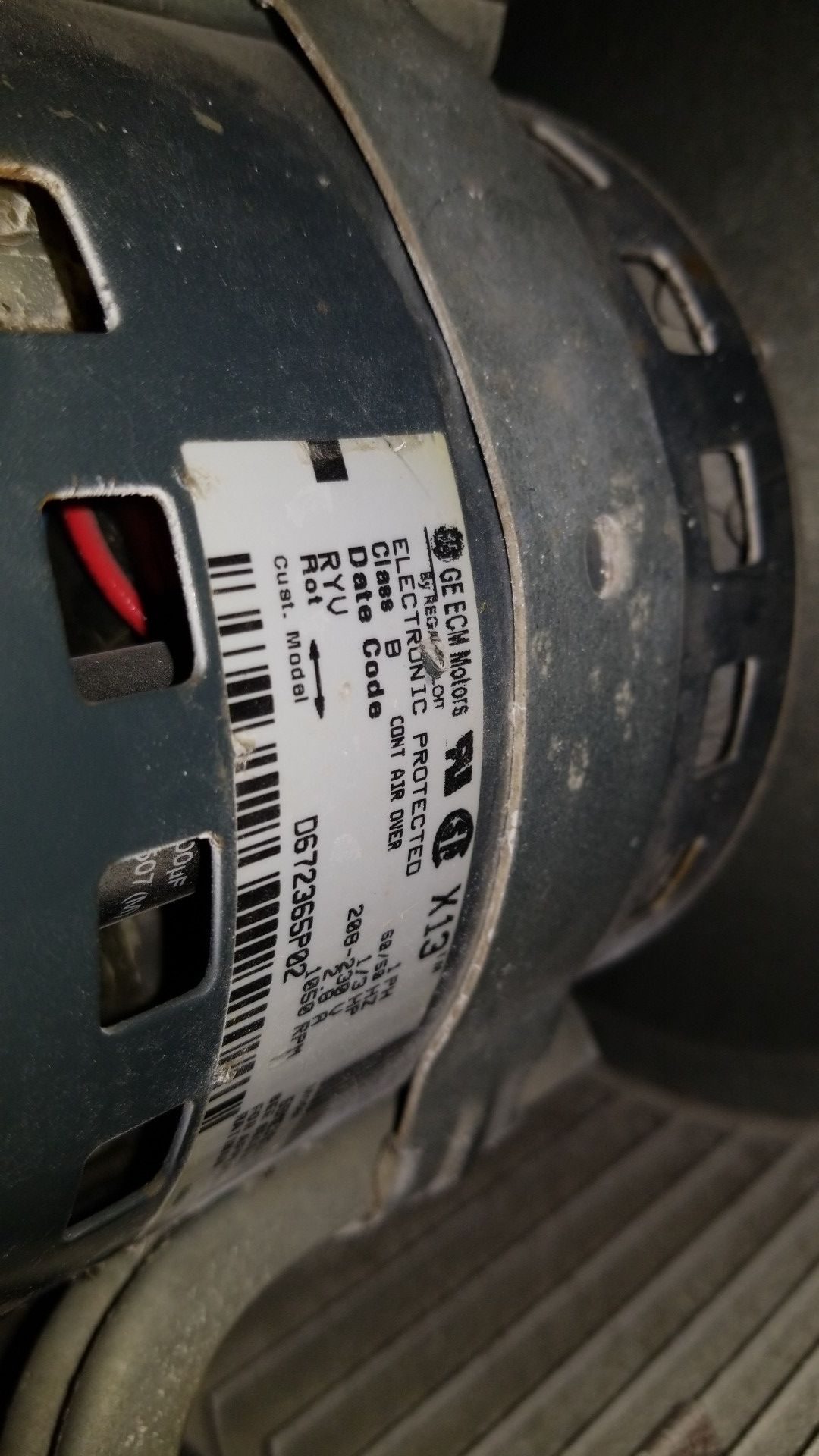 Trane air handler blower motor X13 motor 1/3 horse power multiple speed