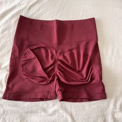Red And Blue Scrunch Shorts