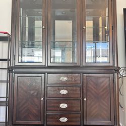 Elegant Solid Wood Cabinet / Display Hutch