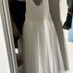 Girls Small White Dress 