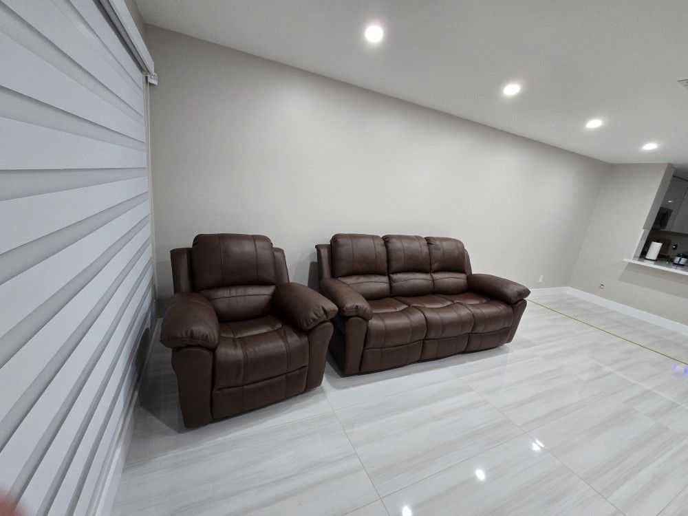 Reclining Sofa and Chair Set