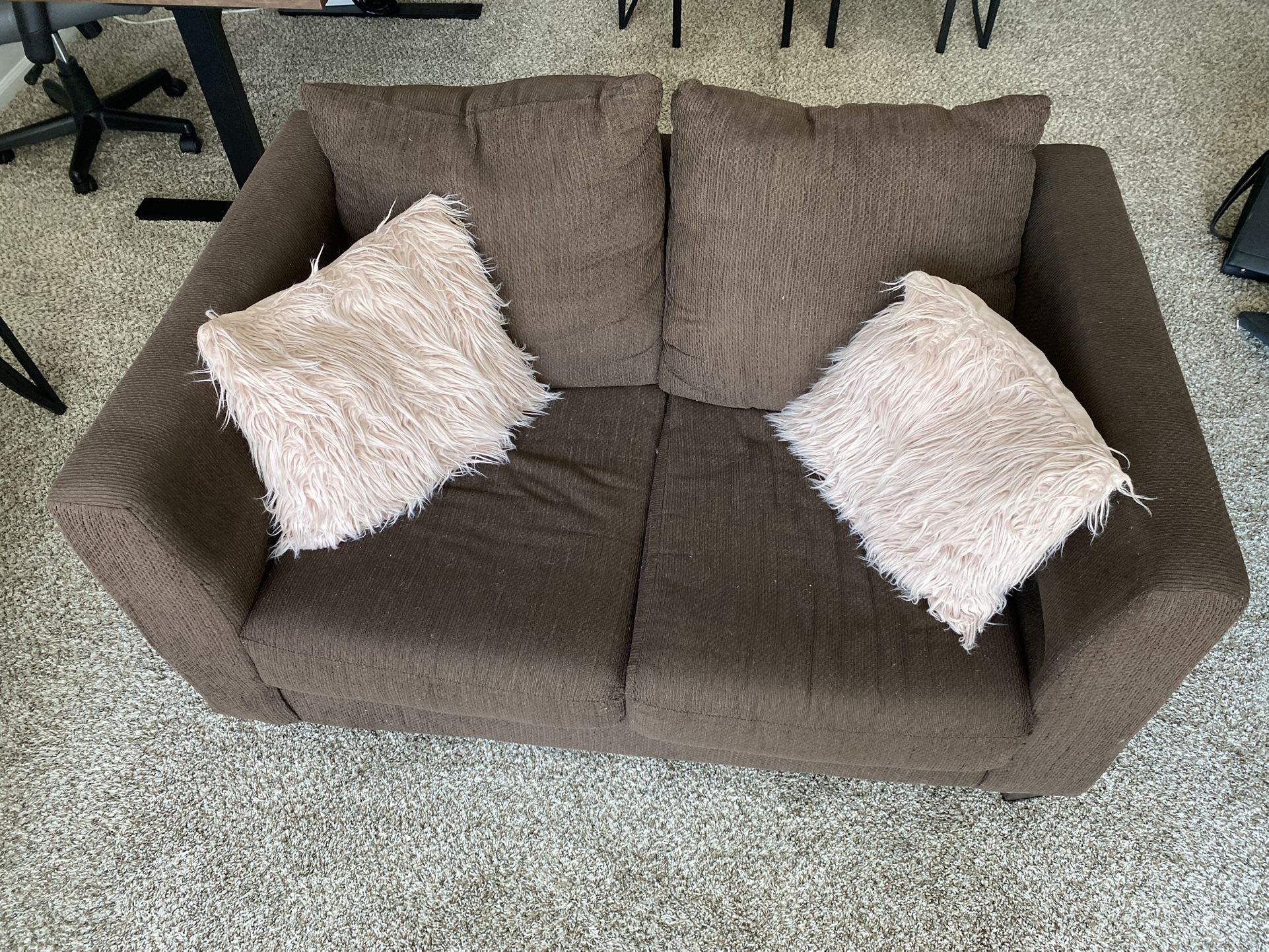 Chocolate Brown 2-Seater Sofa / Couch