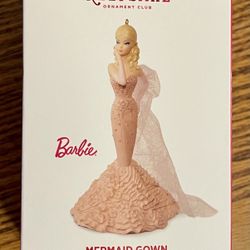 Hallmark 2016 Barbie Mermaid Gown Keepsake Ornament Club Exclusive * Porcelain