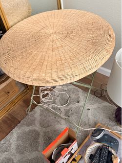 Wicker side table