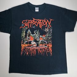 2000's SUFFOCATION HUMAN WASTE T-Shirt XL Death Metal Vintage VTG Y2K