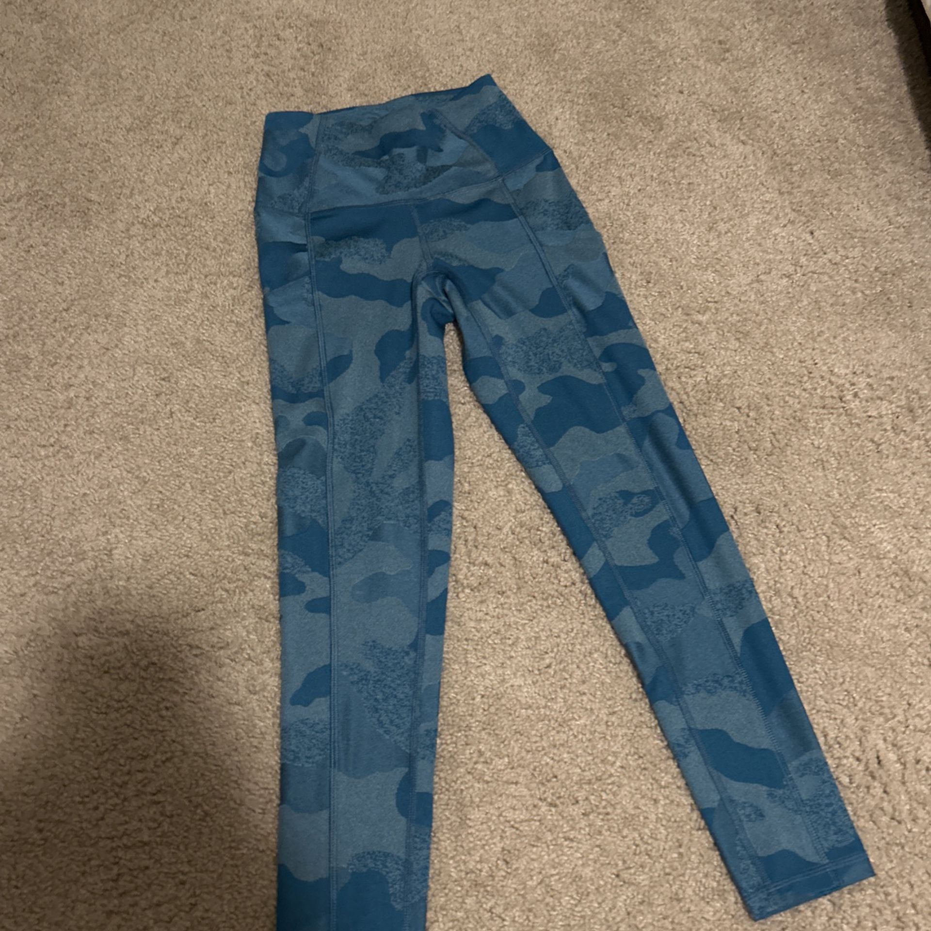 The North Face Blue Camouflage Leggings X Small Women’s