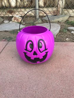 Vintage general foam Halloween jack-o-lantern candy bucket