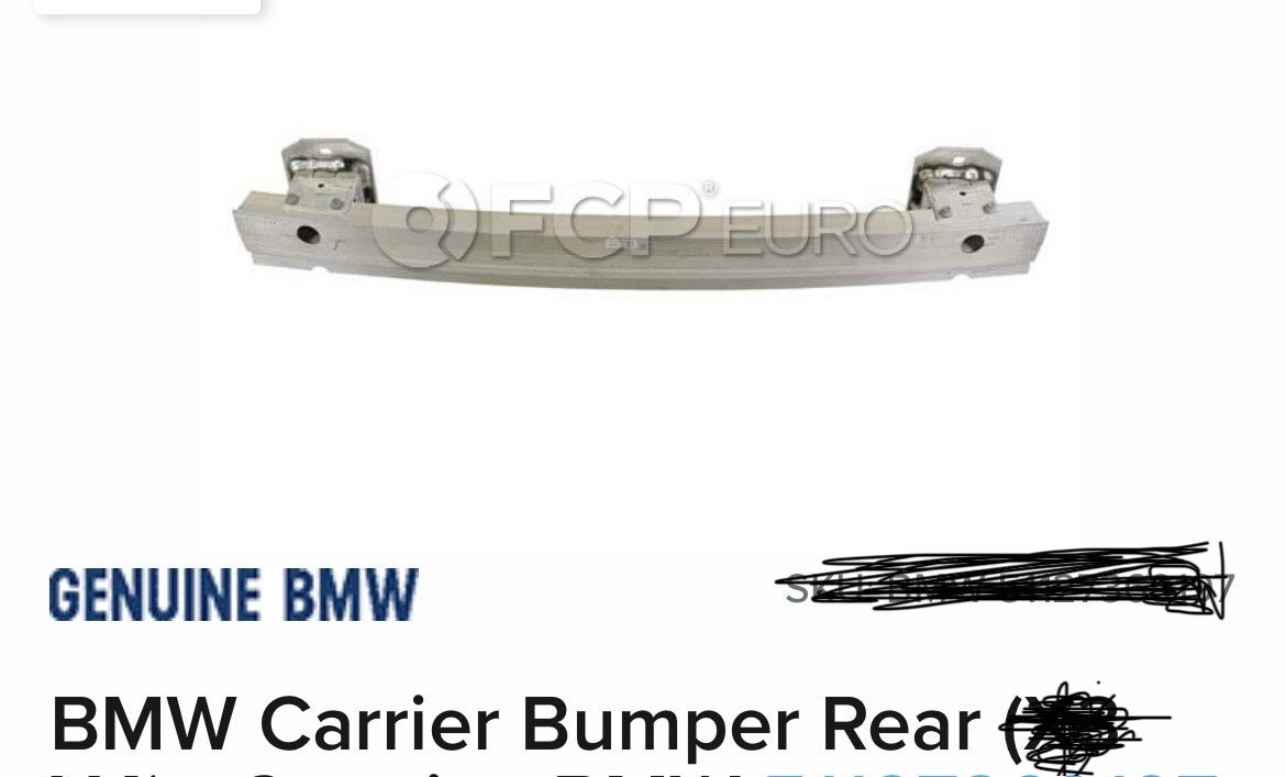 BMW Rear Bumper Reinforcement Bar