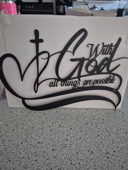 Metal inspirational wall plaque
