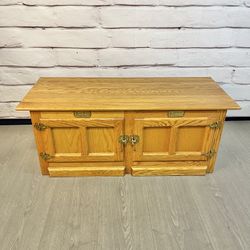 Solid Wood White Clad Storage Bench