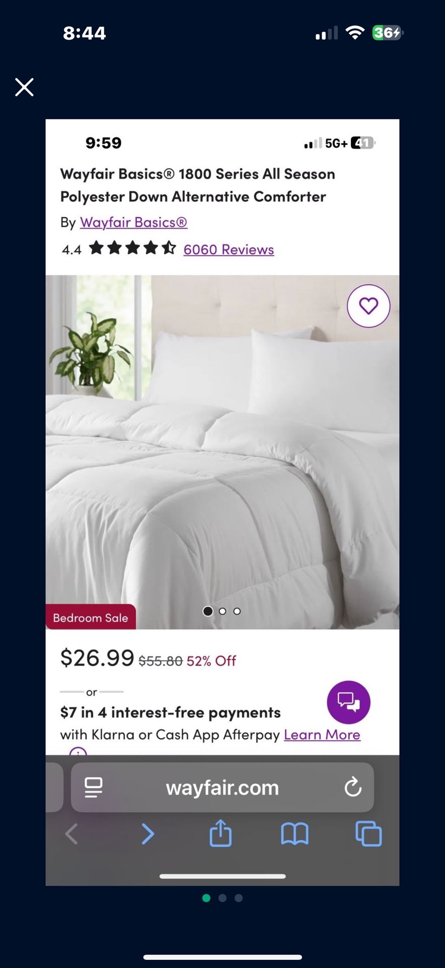 White Twin Comforter