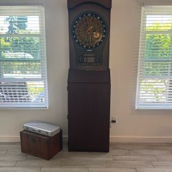 Electronic Dart Board w/Cabinet 