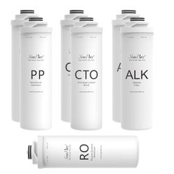 SimPure T1-400ALK 1-Year Replacement Filter Cartridge Pack Set for T1-400ALK Tankless Reverse Osmosis Water Filter