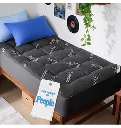 Bedlore Twin XL Bamboo Mattress Topper – Dark Gray