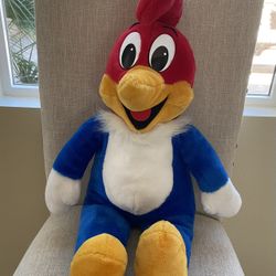 VINTAGE LARGE WOODY WOODPECKER STUFFED ANIMAL (26”)